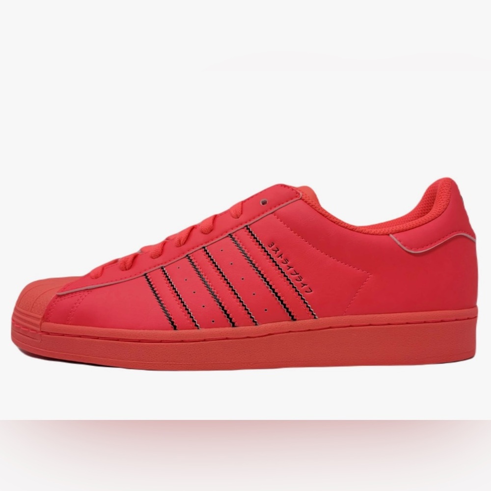 Superstar neon pink adidas worn once on cruise